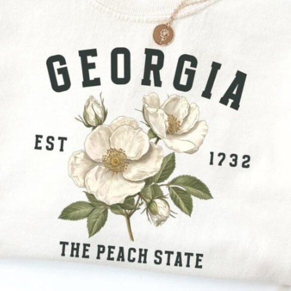 Georgia Tshirt, Cherokee Rose Graphic Tee - Picture 2 of 4